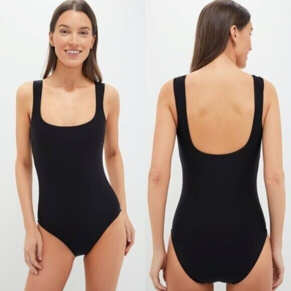 Stylest NEW Black Caviar Dreamsculpt Square Neck Tank One Piece Swimsuit M - Picture 1 of 12